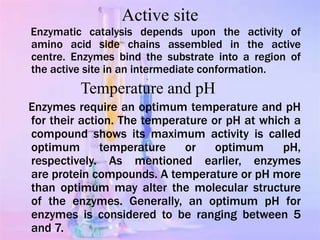 • Optimum T°
• The greatest number of molecular collisions
• human enzymes = 35°- 40°C
• body temp = 37°C
• Heat: increase...