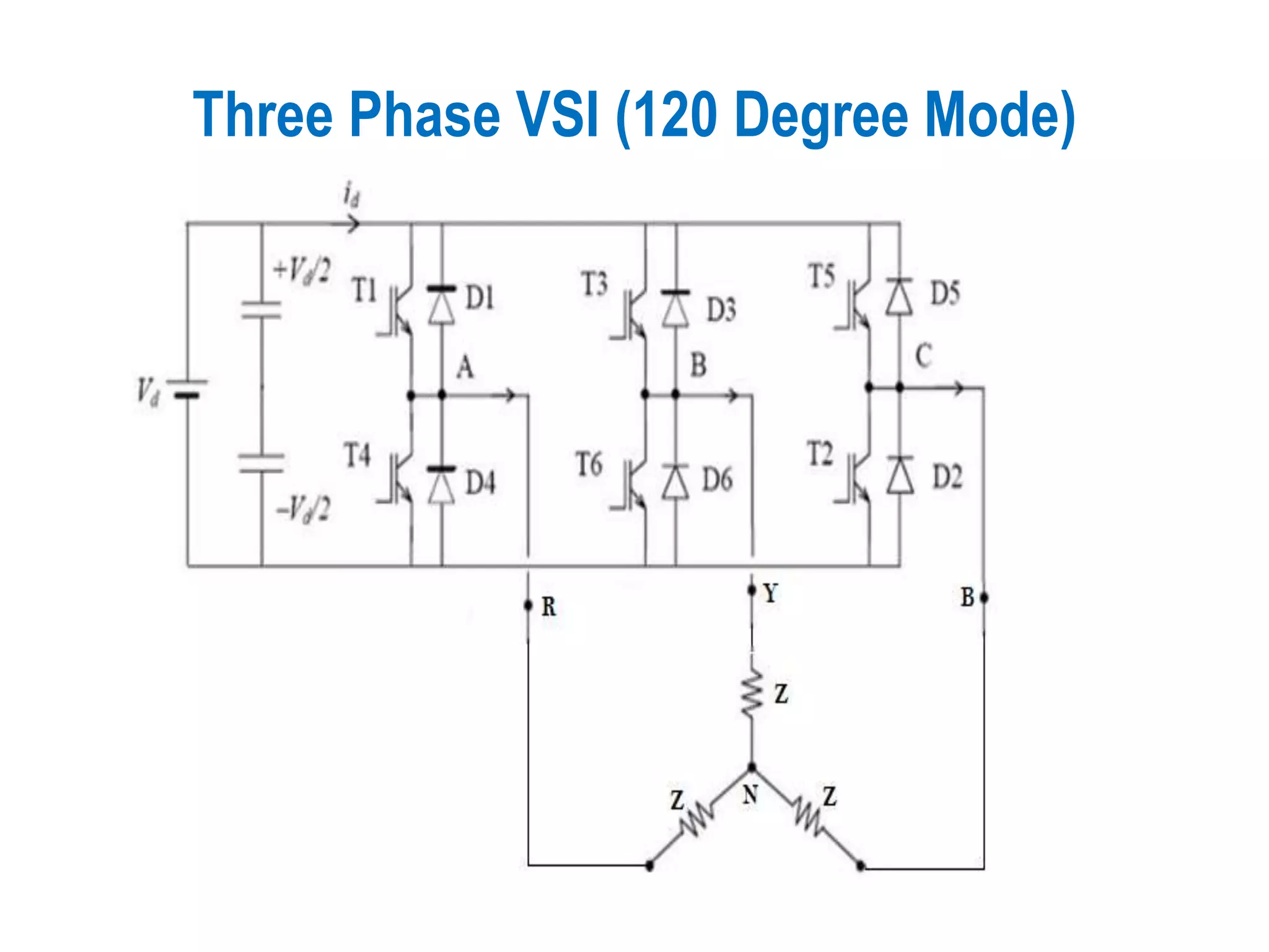 Three Phase VSI (120 Degree Mode)
