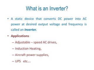 Device which converts online dc into ac