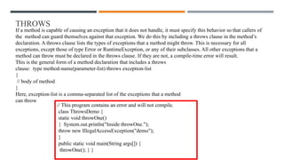 Unit-4 Java ppt for BCA Students Madras Univ | PPTX