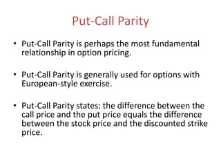 Unit 4 option pricing | PPT