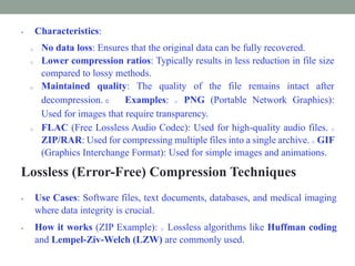 Dip lossy compression techniques and lossless compression | PDF