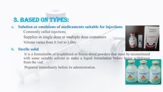 UNIT-4 PARENTERAL PRODUCTS. FIFTH SEM B. PHARM | PDF