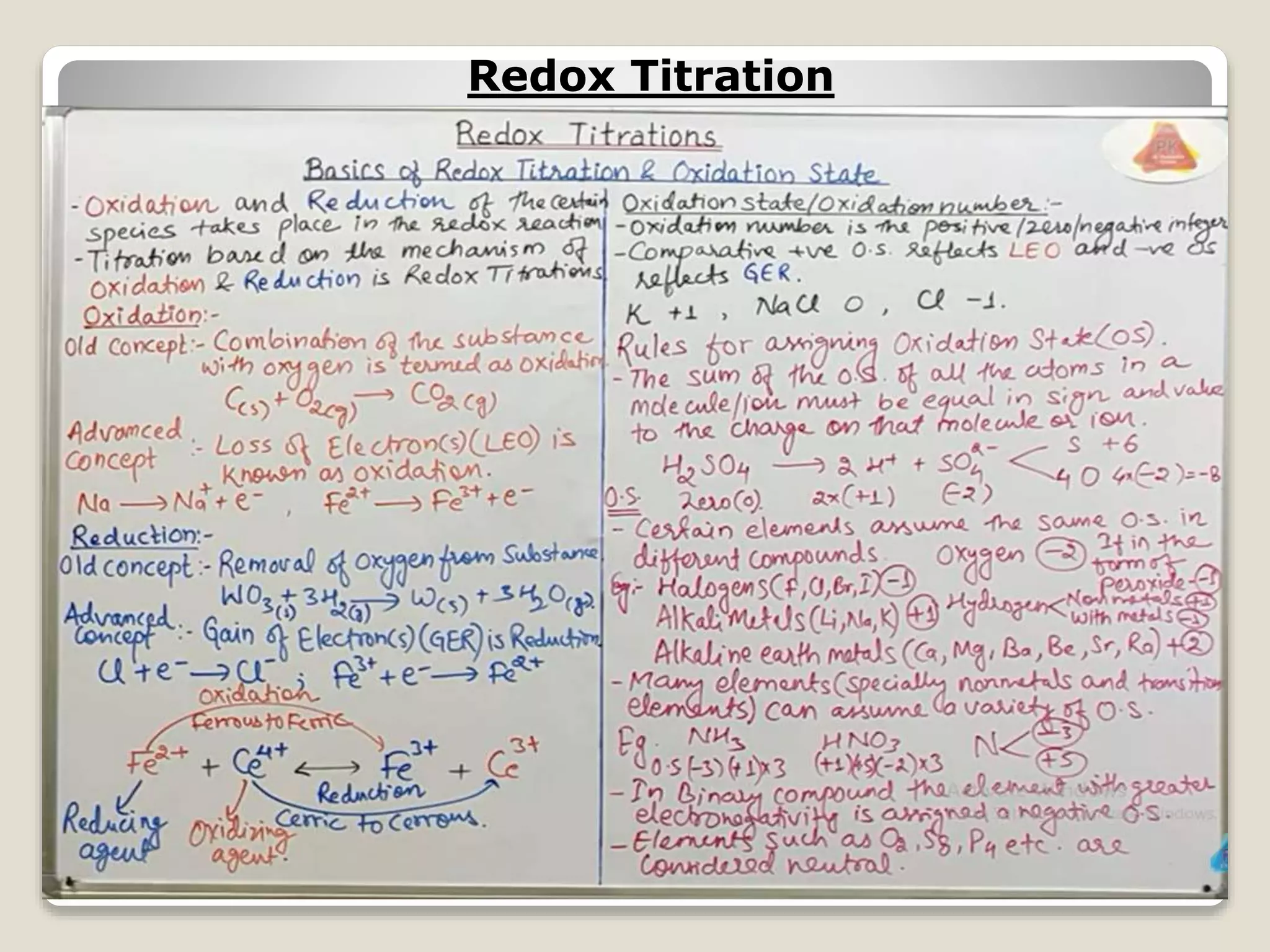 Unit 4 (Redox Titration)ppt analysis 1st sem PPT