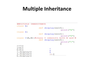 Multiple Inheritance
 
