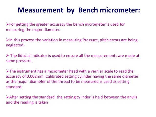 Screw Thread Measurements And Gear Measurement