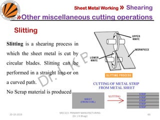 Sheet Slitting Process Sheet metal operations part 1 | PDF