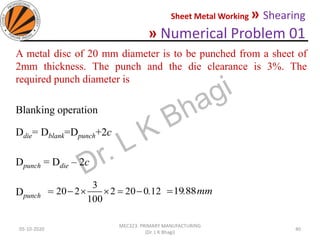 Sheet Metal Math Test Unit 4 sheet metal operations part 1 | PPTX