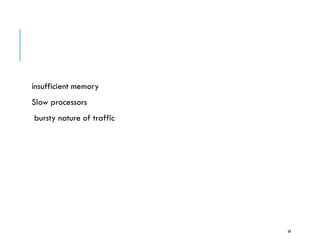 CONGESTION CONTROL
insufficient memory
Slow processors
bursty nature of traffic
69
 