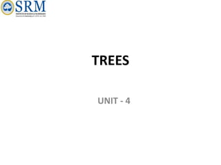 TREES
UNIT - 4
 