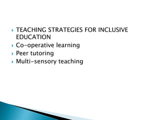 UNDERSTANDING INCLUSIVE EDUCATION | PPT