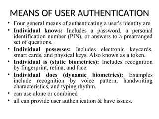 INtroduction to user authentication and basics | PPT