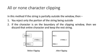 Computer Graphics - Windowing and Clipping | PPTX