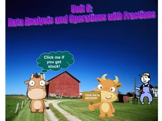 Unit 6:  Data Analysis and Operations with Fractions Click me if you get stuck! Click me to MOOOVE 