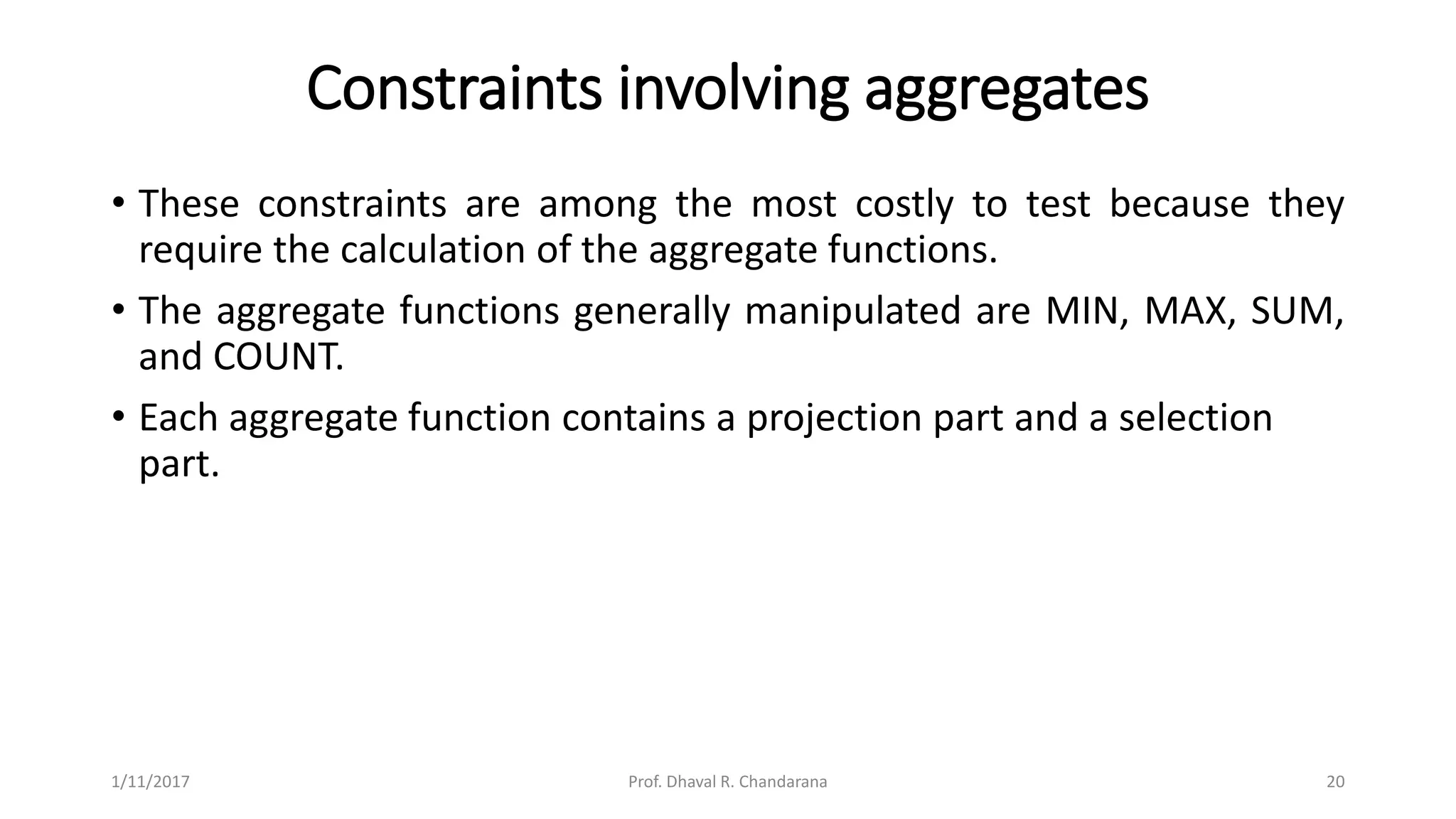 Distributed DBMS - Unit 5 - Semantic Data Control | PPTX | Databases ...