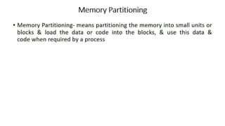 OS Unit 5 - Memory Management