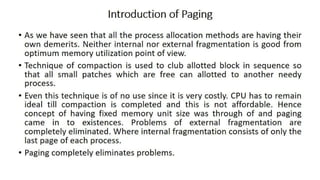 OS Unit 5 - Memory Management