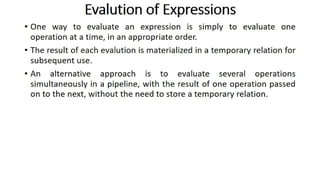 DBMS Unit 5-Query Processing & Query Optimization | PPT