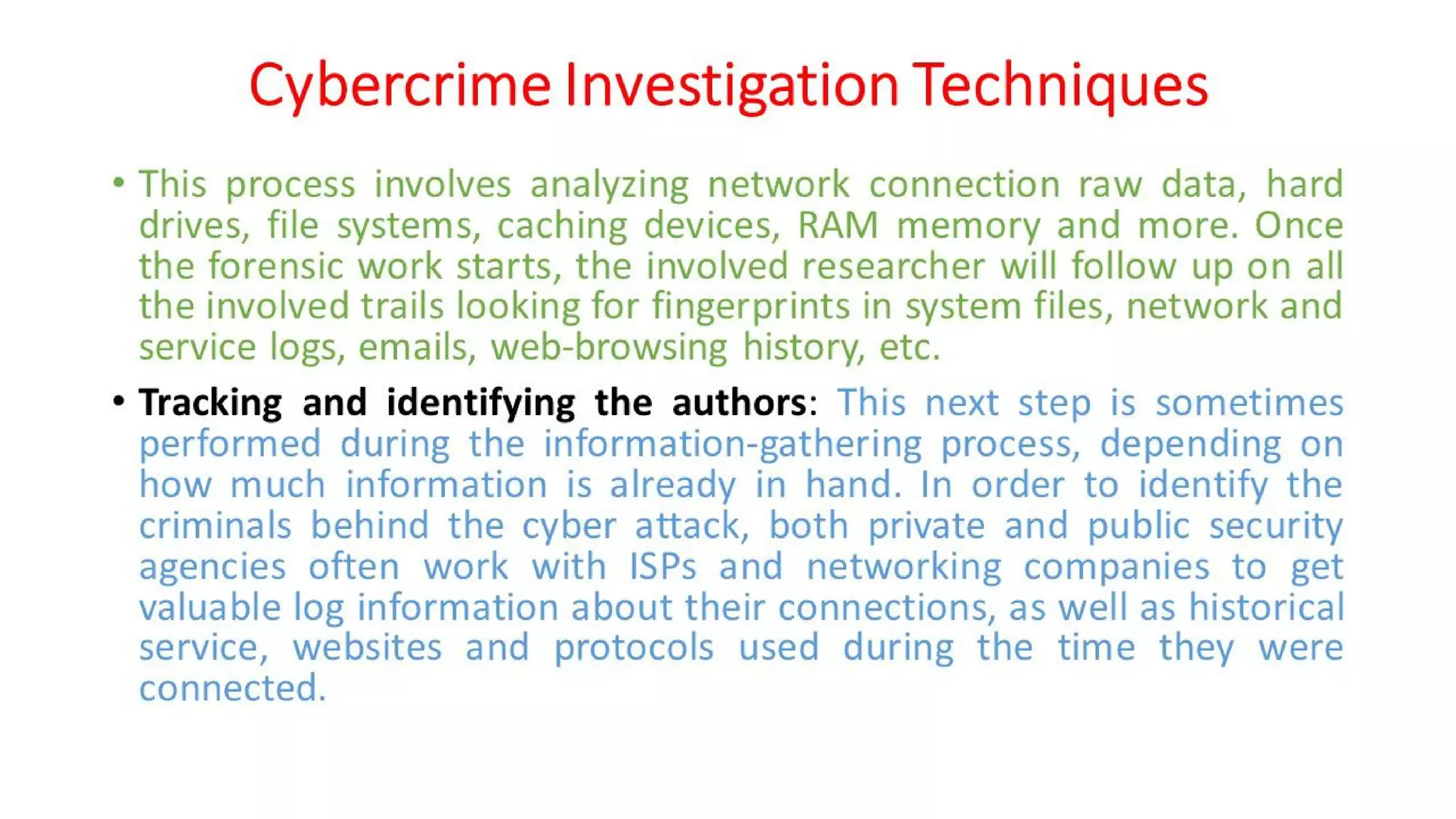 Cyber Security - Unit - 5 - Introduction to Cyber Crime Investigation