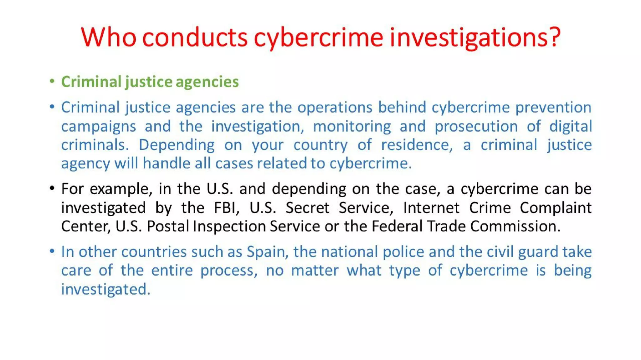 Cyber Security - Unit - 5 - Introduction to Cyber Crime Investigation