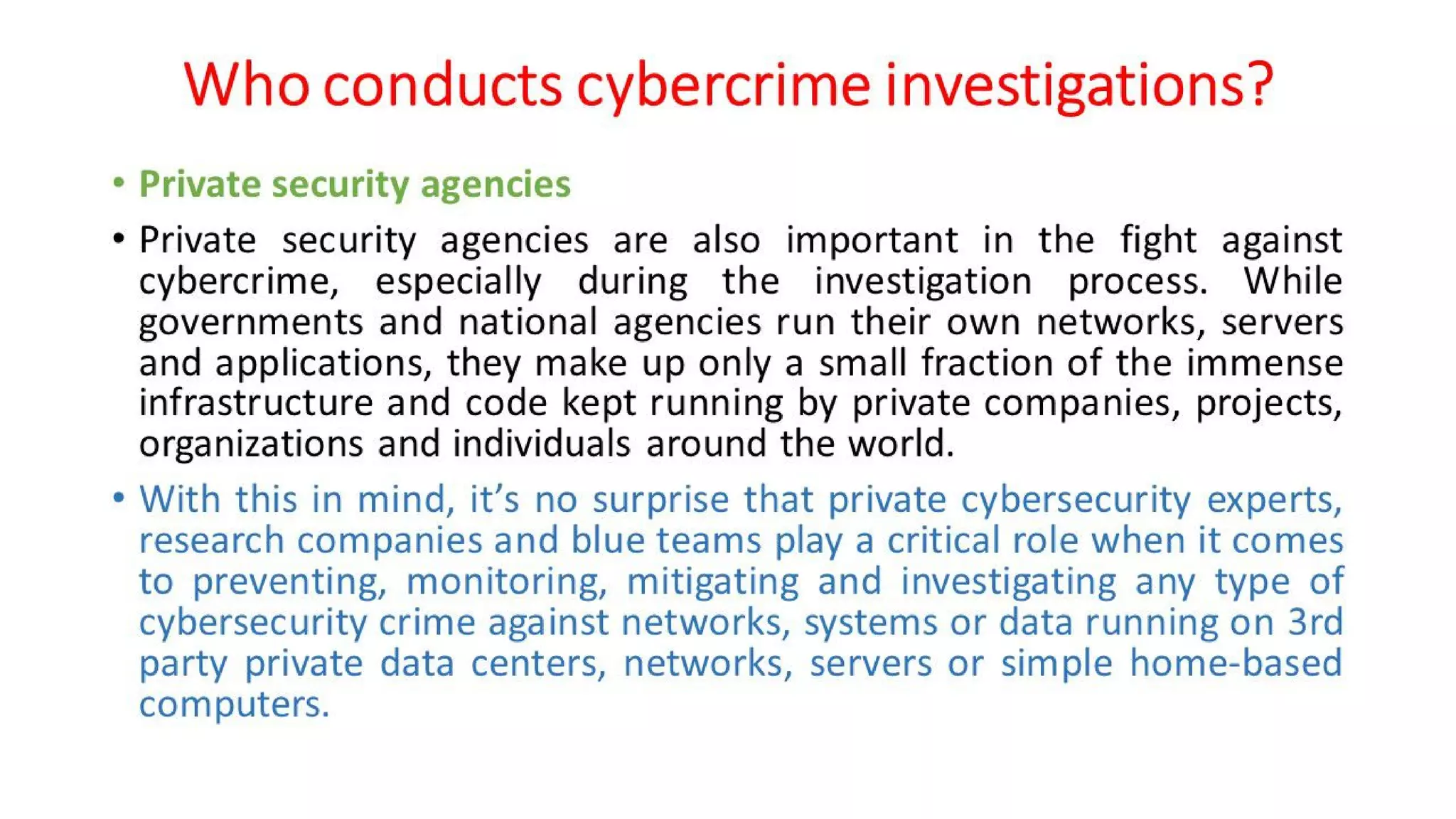 Cyber Security - Unit - 5 - Introduction to Cyber Crime Investigation