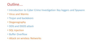 Cyber Security - Unit - 5 - Introduction to Cyber Crime Investigation | PDF