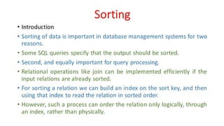 DBMS Unit - 5 - Query processing and optimization | PPT
