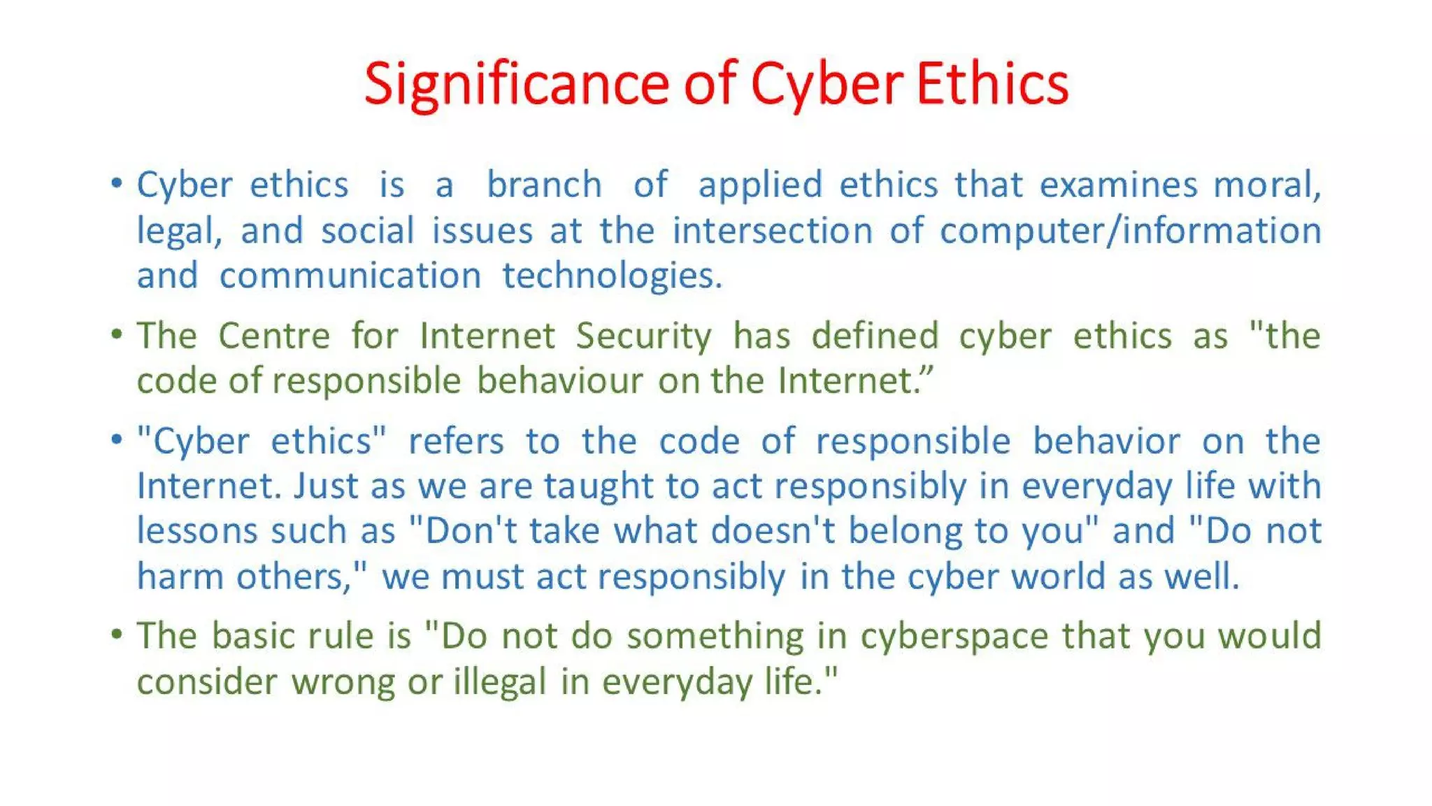 CLE Unit - 5 - Cyber Ethics