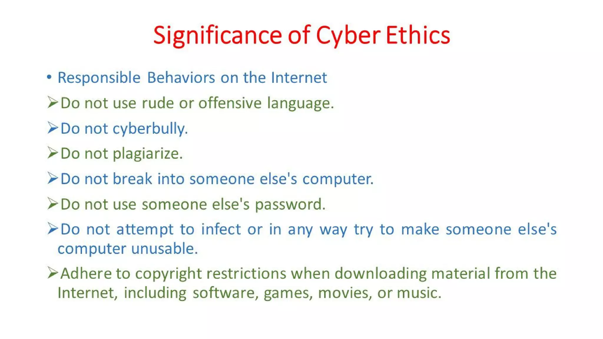 CLE Unit - 5 - Cyber Ethics