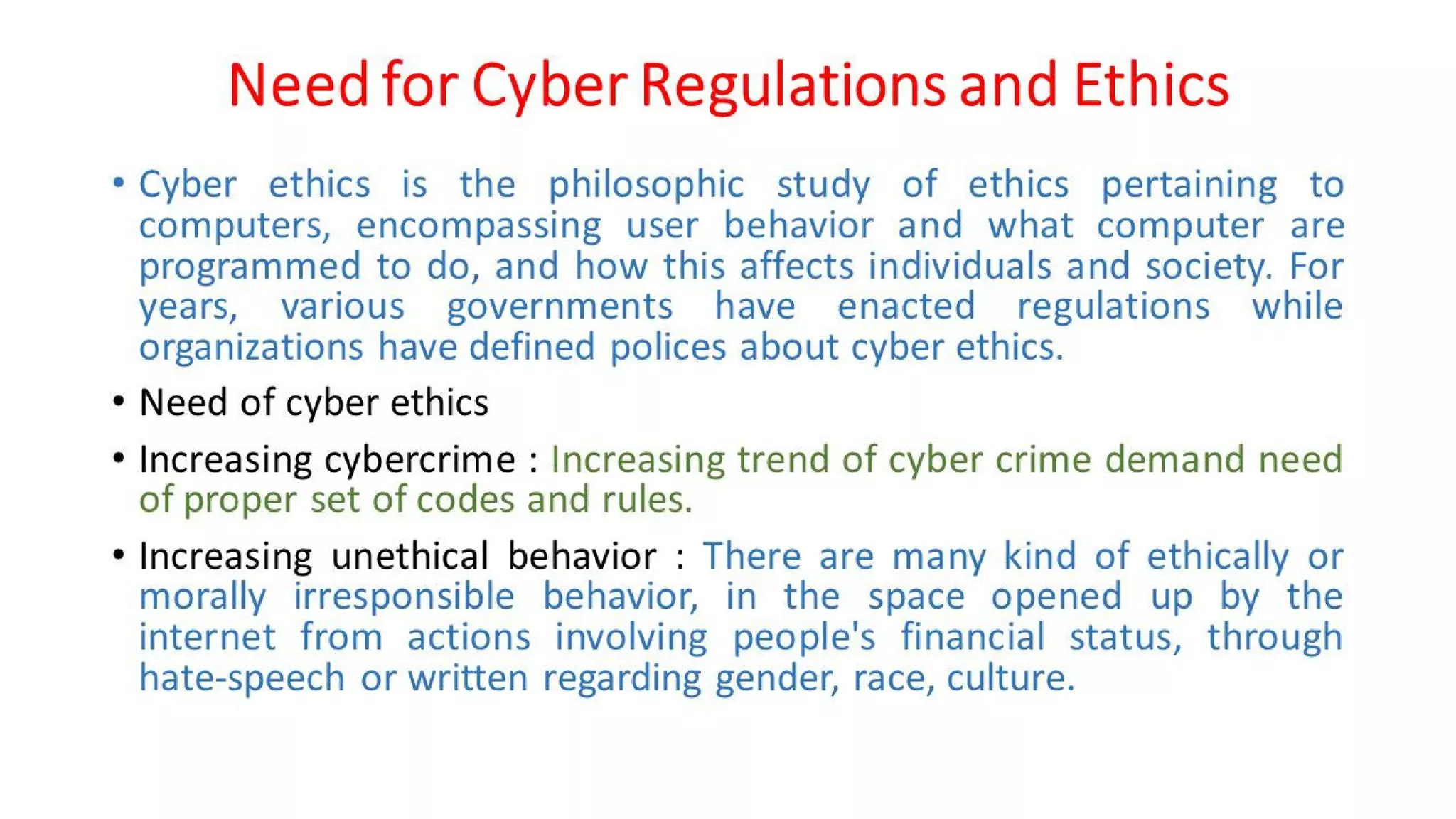 CLE Unit - 5 - Cyber Ethics