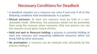 OSV - Unit - 5 - Deadlock