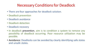 OSV - Unit - 5 - Deadlock