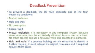 OSV - Unit - 5 - Deadlock