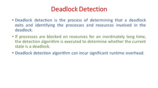 OSV - Unit - 5 - Deadlock
