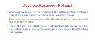 OSV - Unit - 5 - Deadlock