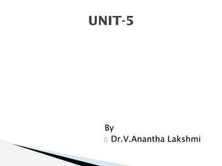 By
Dr.V.Anantha Lakshmi
UNIT-5
 