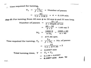 MACHINING TIME CALCULATION | PPTX