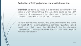 NSTP 2 UNDERSTANDING THE NATIONAL SERVICE TRAINING PROGRAM | PDF