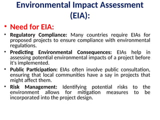 Implementaion of EIA Organisation helping in controlling pollution | PPT