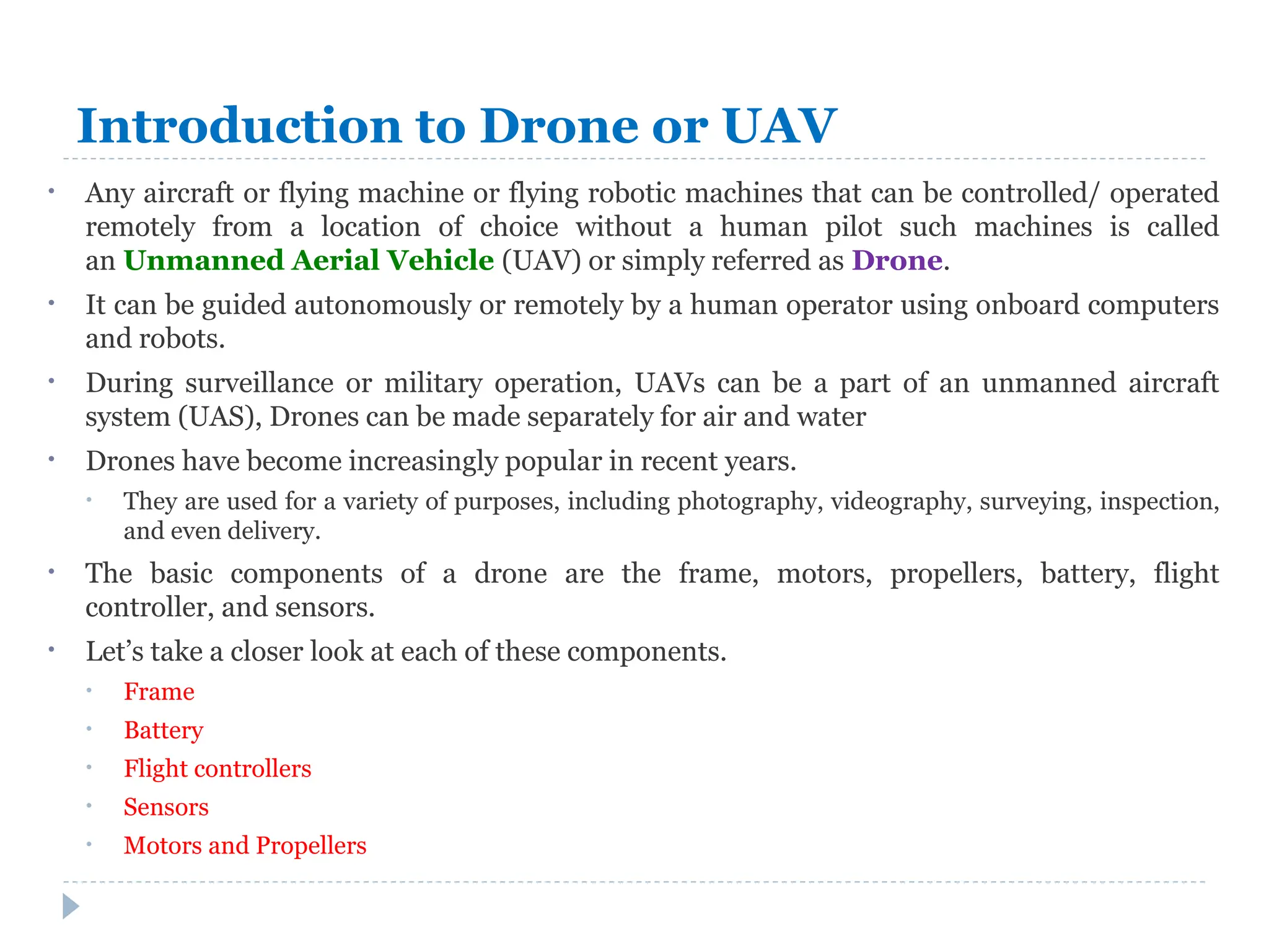 Understanding the Key Components and Parts of a Drone System.ppt