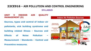 INDOOR AIR POLLUTANTS - AIR POLLUTION AND CONTROL | PPTX