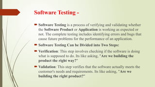 Power point presentation on introduction of software engineering | PPTX