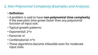 Non-polynomial complexity: examples & analysis | PPTX