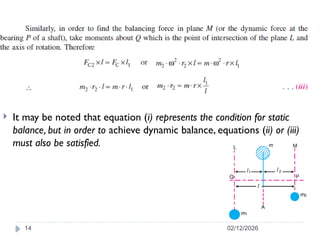 theory of machines Unit - 5.pptx balancing | PPTX