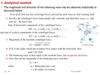 theory of machines Unit - 5.pptx balancing | PPTX