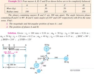 theory of machines Unit - 5.pptx balancing | PPTX