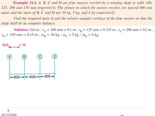 theory of machines Unit - 5.pptx balancing | PPTX