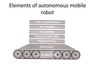 Elements of autonomous mobile
robot
 