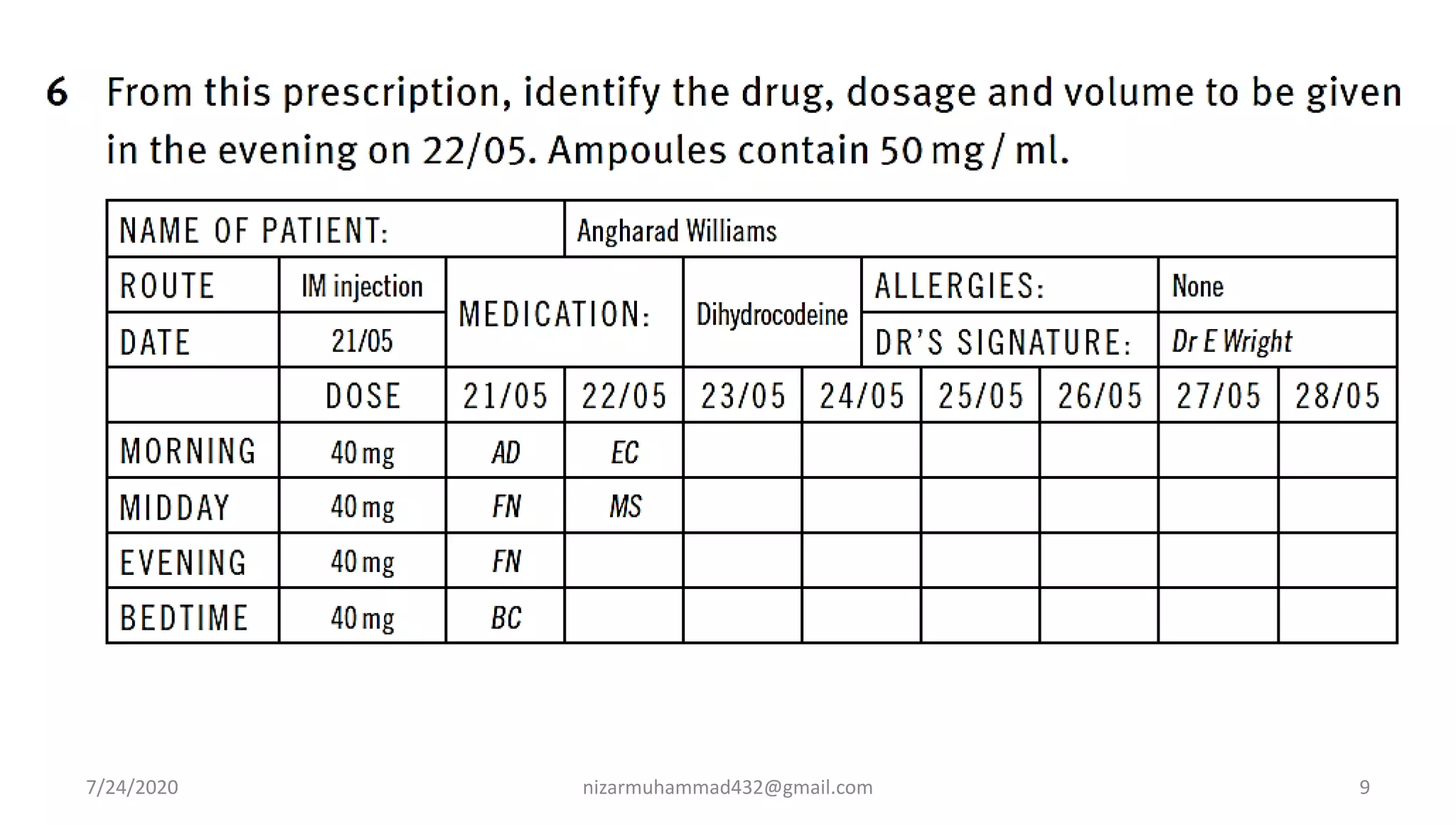 Dose calculations- injections for nurses and pharmacists | PPTX