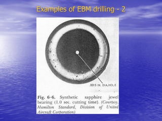 Examples of EBM drilling - 2
Examples of EBM drilling - 2
 